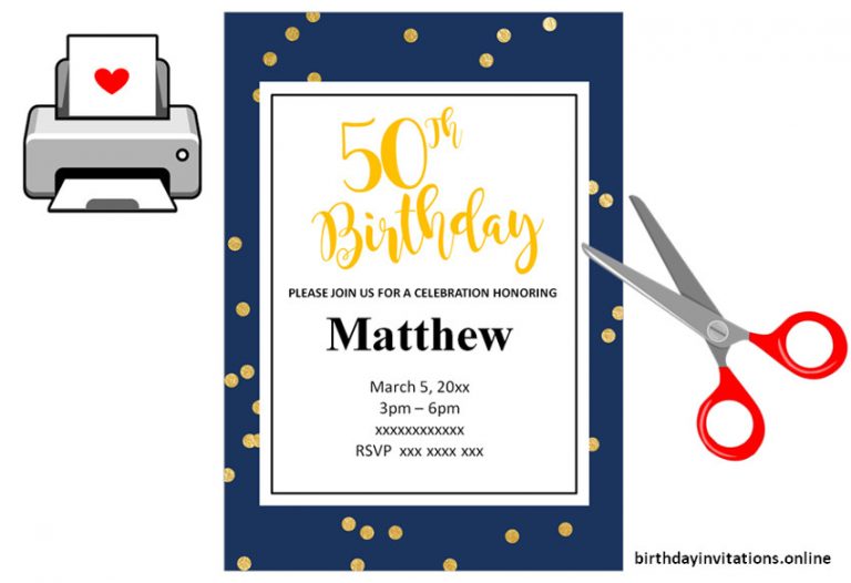 How to make Adult Birthday Invitations | Free Printable Invitation
