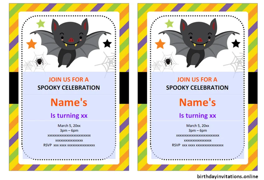 ▷ How to make Halloween Birthday Invitations | Free Printable Invitation 🧛