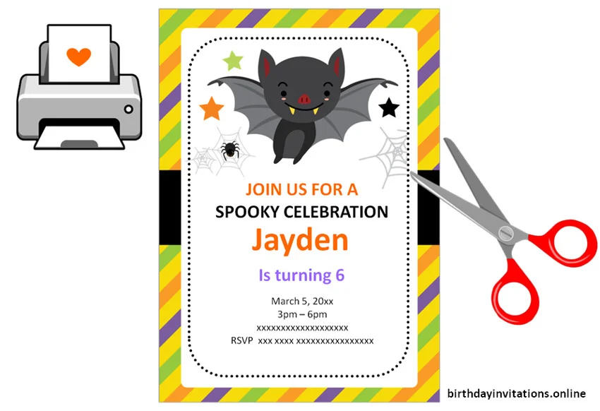 ▷ How to make Halloween Birthday Invitations | Free Printable Invitation 🧛