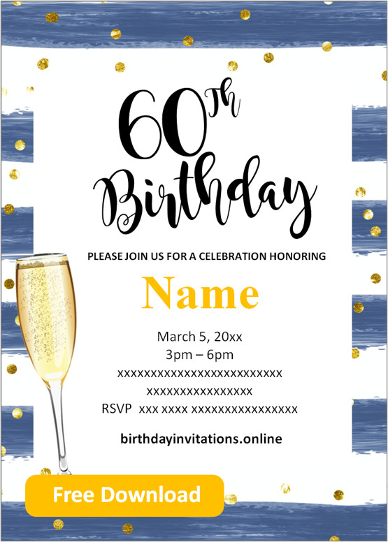 Free Printable 70th Birthday Invitations Templates Party Invitation