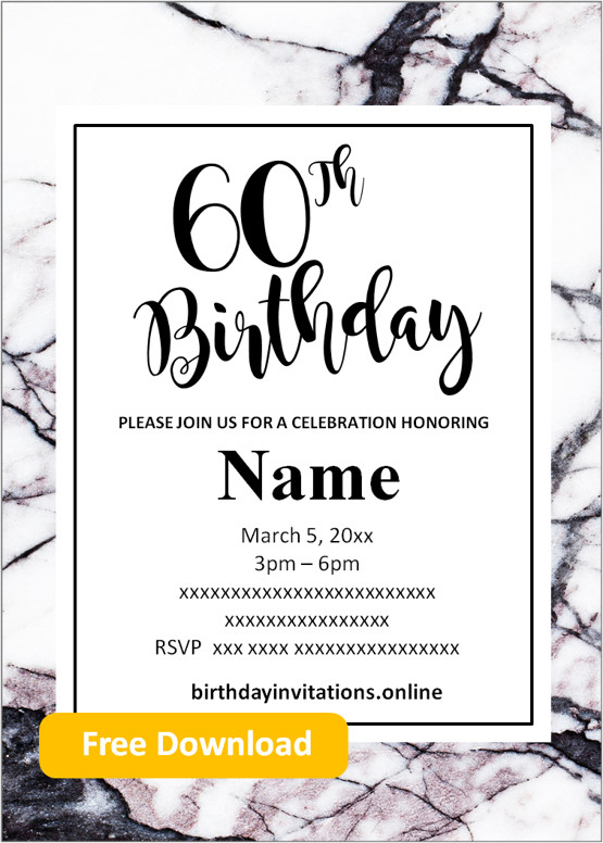 60th birthday invitations