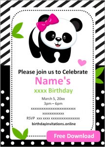 FREE Printable Girl birthday invitations Templates | Party Invitation
