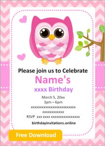 FREE Printable Girl birthday invitations Templates | Party Invitation