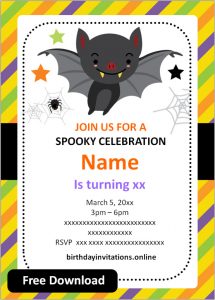 FREE Printable Halloween Birthday Invitations Templates 🎃