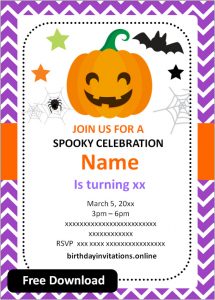 FREE Printable Halloween Birthday Invitations Templates 🎃