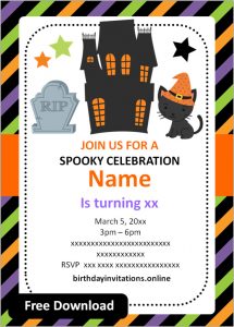 FREE Printable Halloween Birthday Invitations Templates 🎃