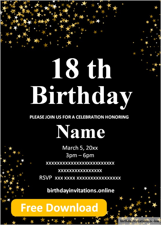 18th Birthday Invitations