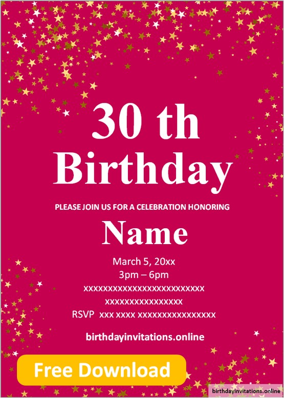 surprise 30th birthday invitations