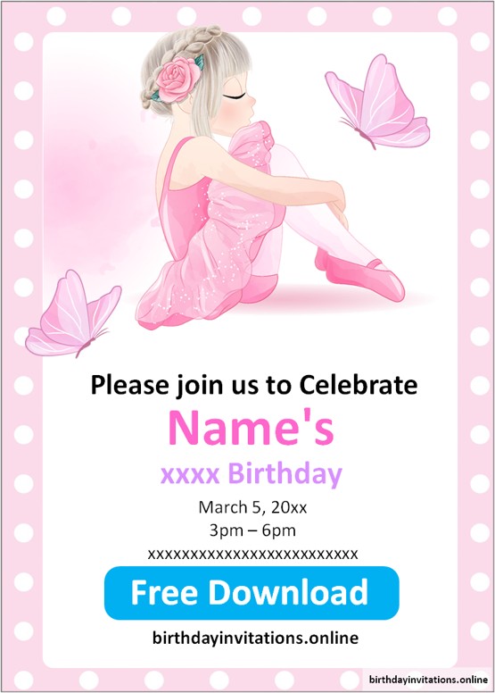 free birthday invitations