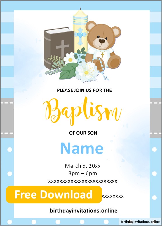 online baptism invitations