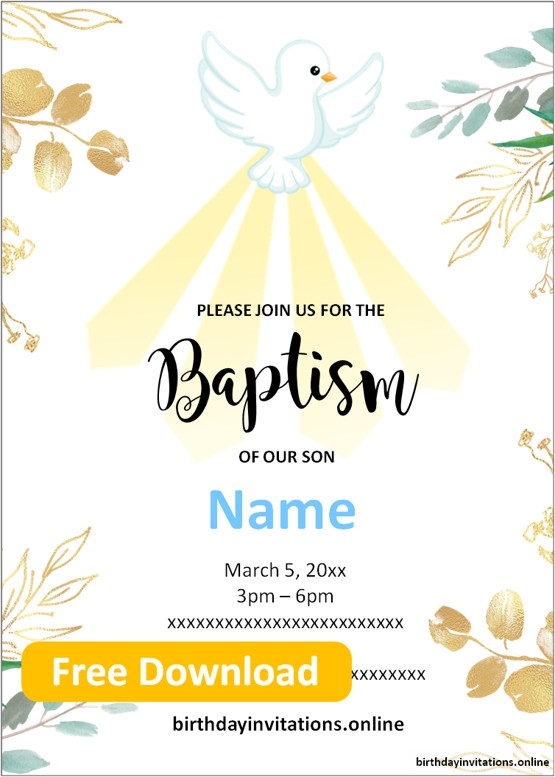 boy baptism invitations