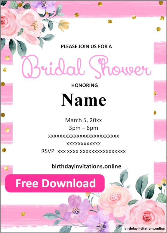 free bridal shower invitations