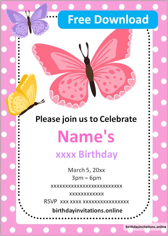 birthday invitations