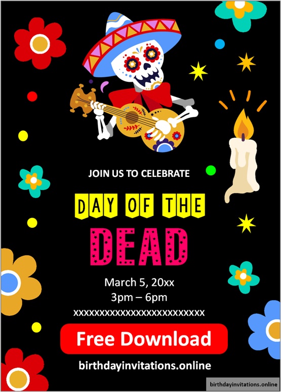 day of the dead invitations