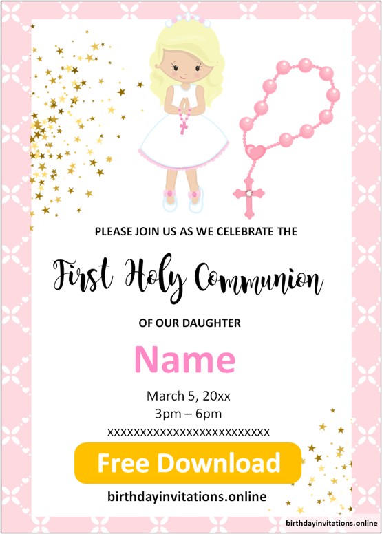 invitations for first communion