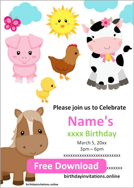 birthday party invitations