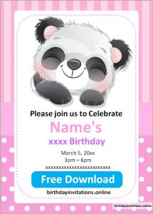 FREE Printable Girl birthday invitations Templates | Party Invitation