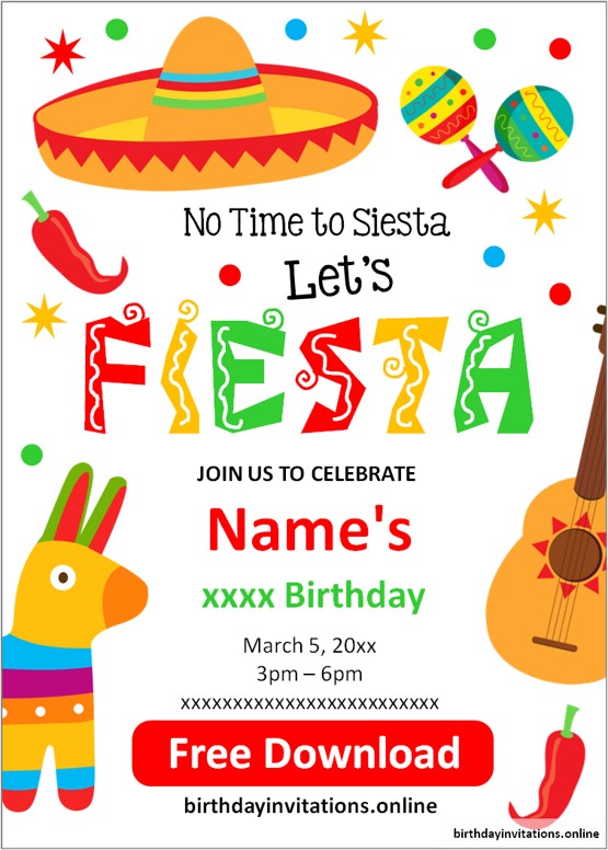 Mexican Fiesta Invitation