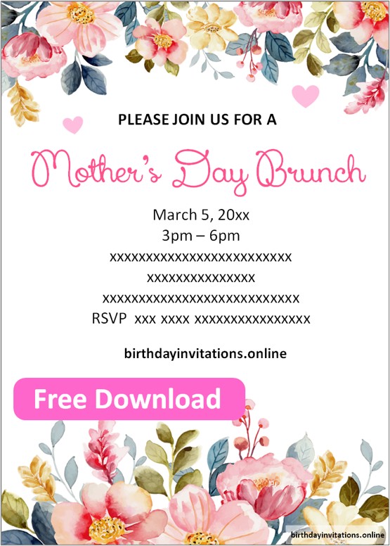 Mothers Day Invitations