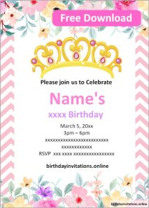 FREE Printable Girl birthday invitations Templates | Party Invitation