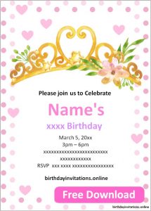 FREE Printable Girl birthday invitations Templates | Party Invitation