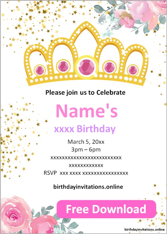 free kids birthday invitations