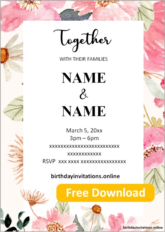 printable wedding invitations