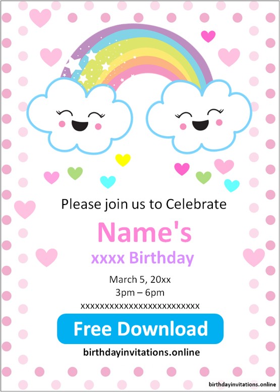 kids birthday invitations