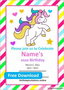 FREE Printable Girl birthday invitations Templates | Party Invitation