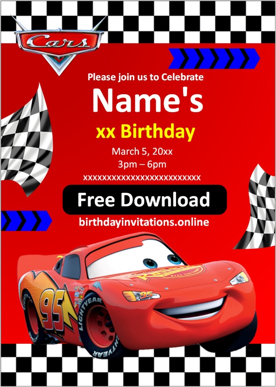 Cars Birthday Invitations Birthday Invitations