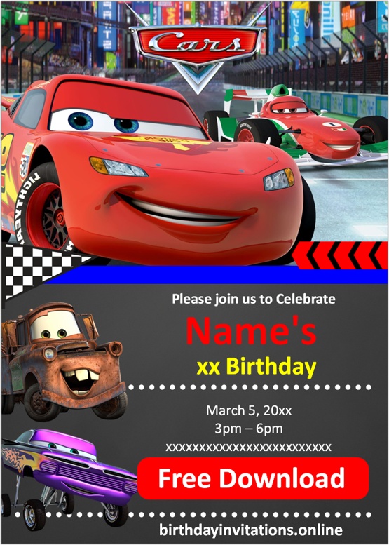 Cars Invitation