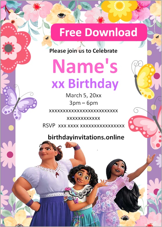 Disney Encanto Birthday Invitation