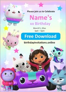 FREE Printable Girl birthday invitations Templates | Party Invitation