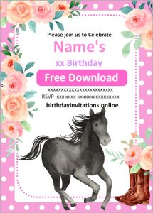Horse Birthday Invitations Birthday Invitations
