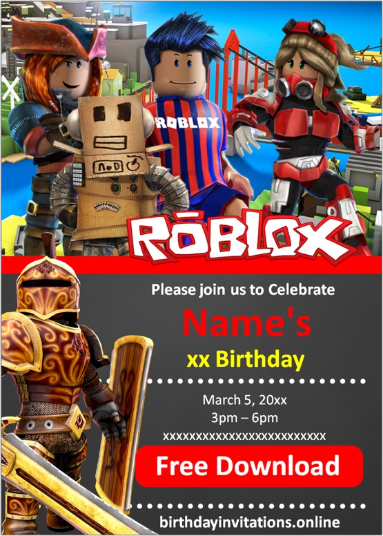 roblox invitations