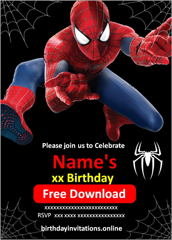 FREE Spiderman Birthday Invitation Template Edit Online FREE Spiderman Birthday Invitation Template Edit Online