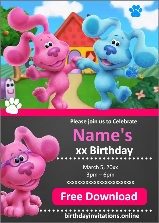 Blue's Clues Invitations Birthday Invitations