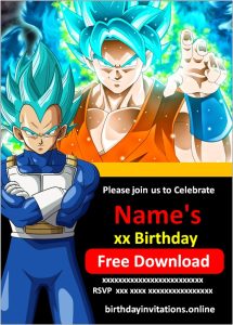 Dragon Ball Invitations Birthday Invitations