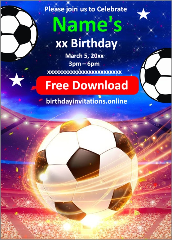 soccer invitation ideas