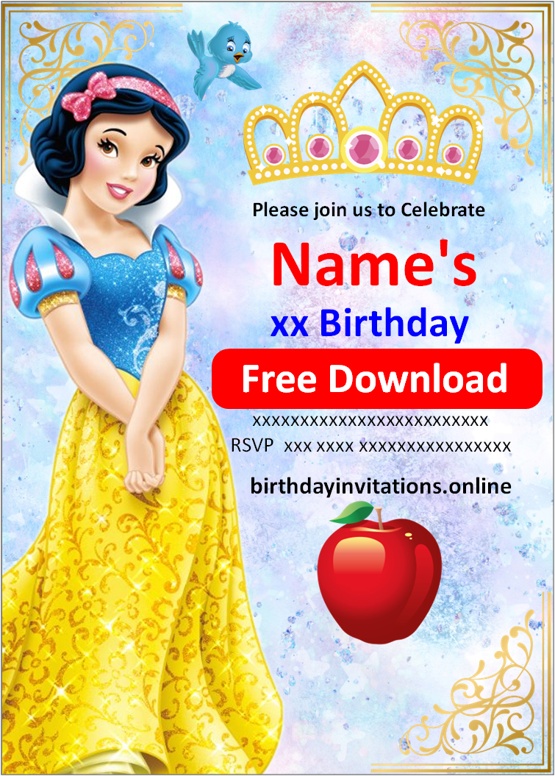 Snow White Invitations Birthday Invitations 2635