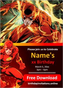 Flash Invitations Birthday Invitations