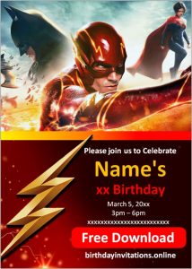 Flash Invitations Birthday Invitations