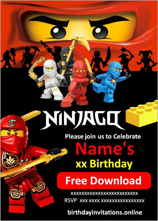 Ninjago discount birthday card