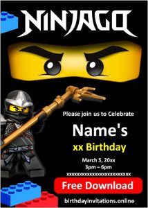 Ninjago Birthday Invitations Birthday Invitations