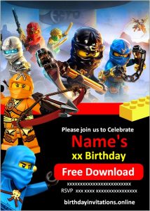 ninjago invitation template free