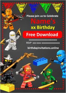 Ninjago Birthday Invitations Birthday Invitations