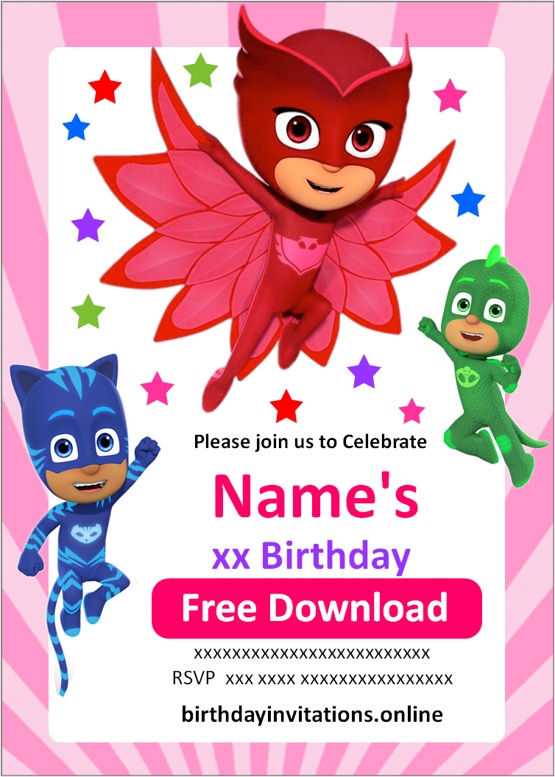 owlette invitation