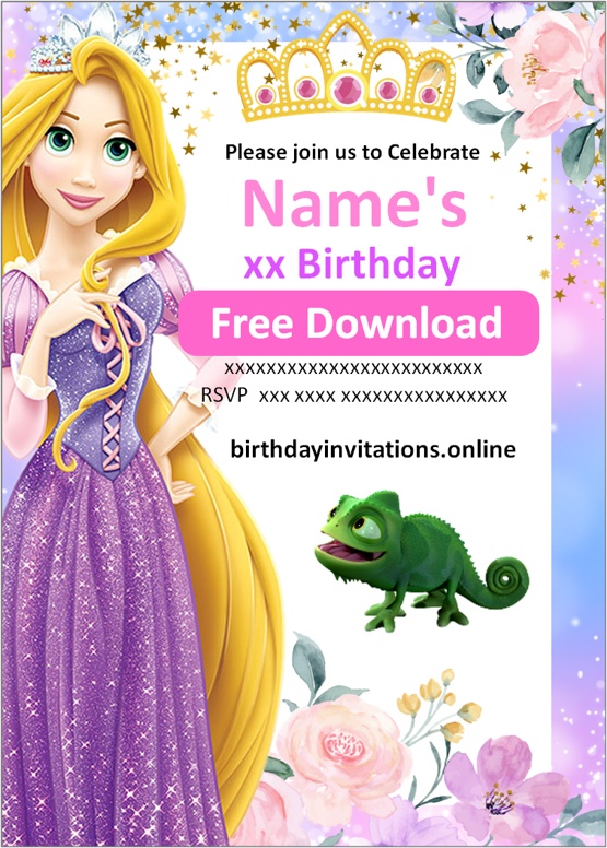 Princess Rapunzel Invitation