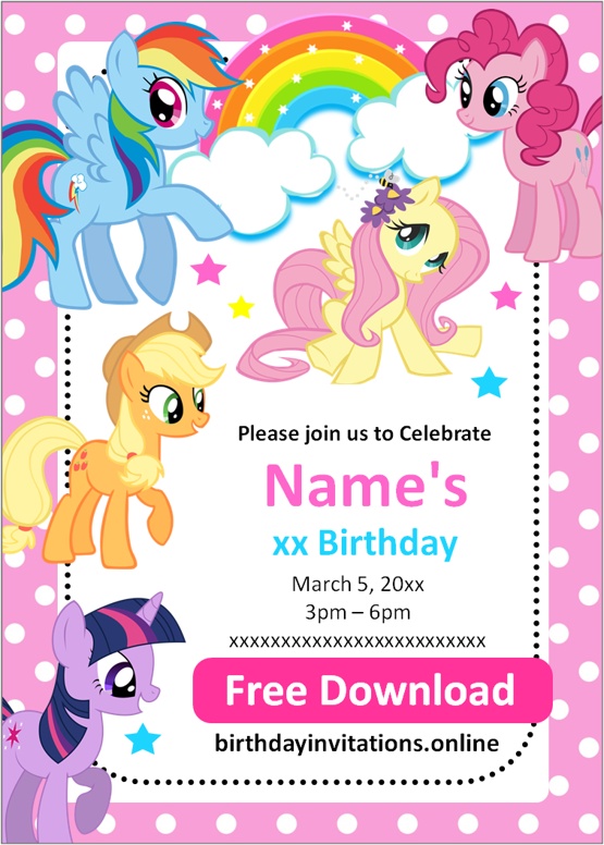 My Little Pony Birthday Invitations