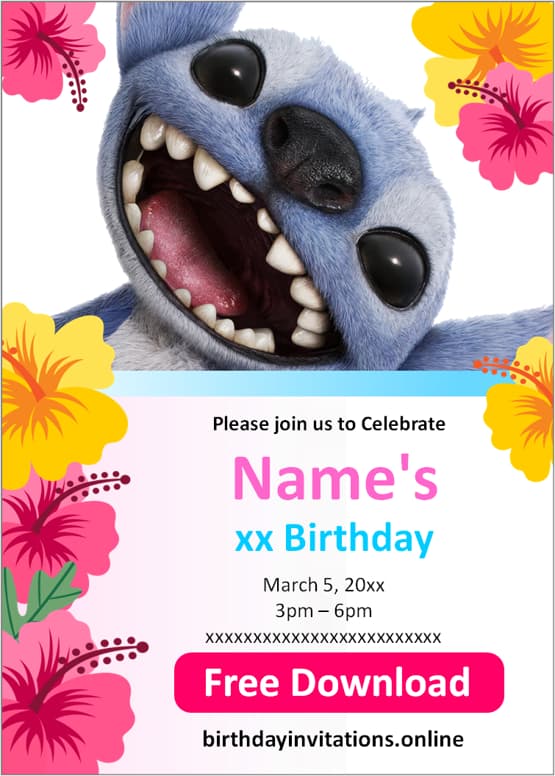 Lilo and Stitch Invitations